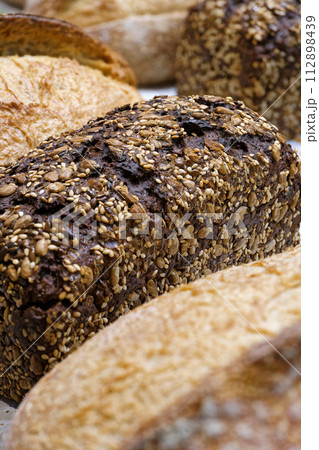 Assorted loafs of bread 112898439