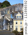 clustered houses in the city of Cobh, Ireland  112898592