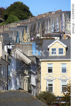 clustered houses in the city of Cobh, Ireland clustered houses in the city of Cobh, Ireland 112898592