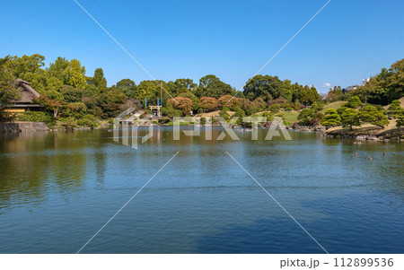 熊本 水前寺公園の美しい園内風景 112899536