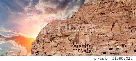 Mountains of Petra, Jordan, Middle East. Petra has been a UNESCO World Heritage Site since 1985 Mountains of Petra, Jordan, Middle East. Petra has been a UNESCO World Heritage Site since 1985 112902026