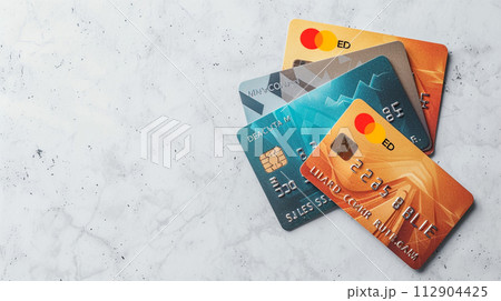 たくさんのクレジットカード 112904425