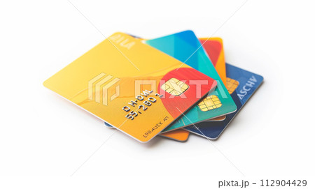 たくさんのクレジットカード 112904429