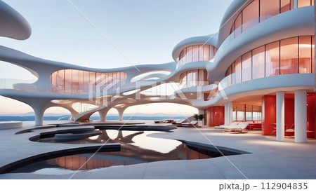 Futuristic architecture of the future 112904835