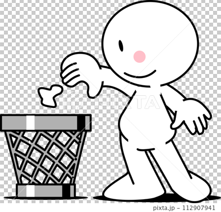 擺出丟垃圾的姿勢 擺出丟垃圾的姿勢 112907941