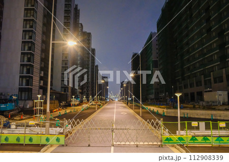 東京 晴海フラッグ 夜景 建設中 2022年6月 東京 晴海フラッグ 夜景 建設中 2022年6月 112908339