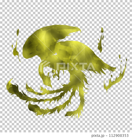 光り輝く朱雀のシルエットのイラスト 光り輝く朱雀のシルエットのイラスト 112908353