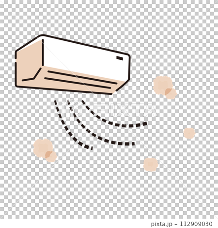 温風を出すエアコンのイラスト 温風を出すエアコンのイラスト 112909030