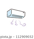 異臭がするエアコンのイラスト 112909032