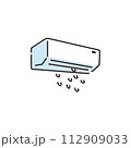液漏れするエアコンのイラスト 112909033