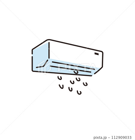 液漏れするエアコンのイラスト 112909033