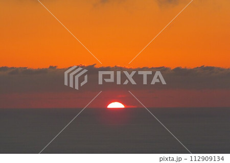 竜飛岬眺瞰台の夕焼け 112909134