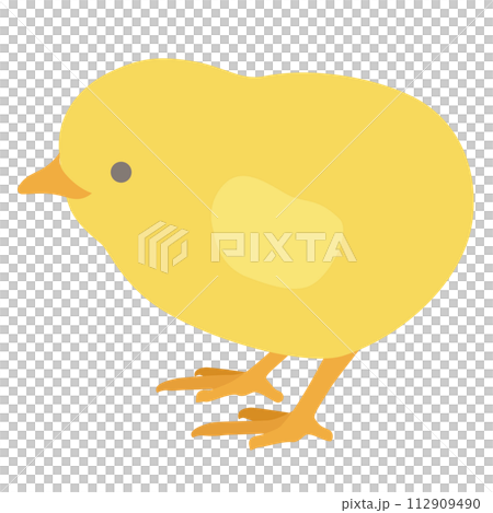 一隻可愛的小雞的插圖 112909490