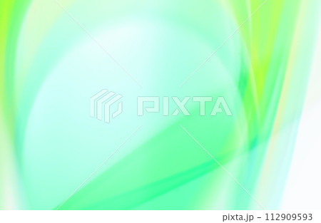 黄緑・青緑色の面と線の交差　半透明感の背景　 112909593