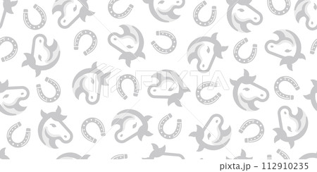 馬と蹄鉄パターン 112910235