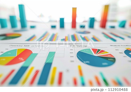 Vector illustration of business data graph analysis on white Background. Vector illustration of business data graph analysis on white Background. 112910488