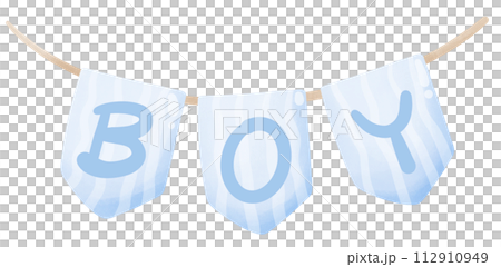 Boy baby shower flag Boy baby shower flag 112910949