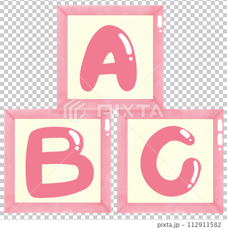 Letter Wood Block, A B C Toy Block 112911582