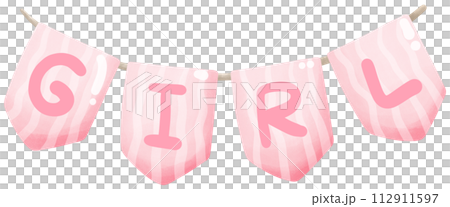 Girl baby shower flag Girl baby shower flag 112911597