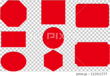 red stamp style frame 112911777