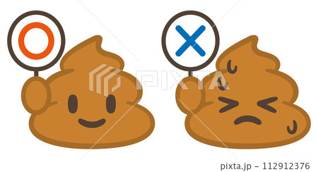 正解と不正解のうんちのイラスト 正解と不正解のうんちのイラスト 112912376