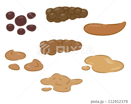いろいろなうんちのイラスト 112912379