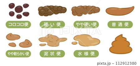 いろいろなうんちのイラスト 112912380