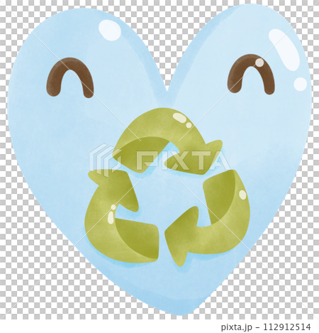 Heart and recycle symbol Heart and recycle symbol 112912514