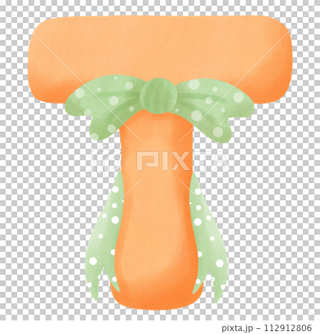 Ribbon with Alphabet letter Tのイラスト素材 [112912806] - PIXTA