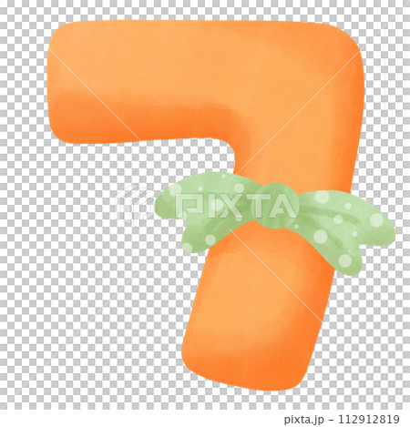 Ribbon with Number 7 112912819