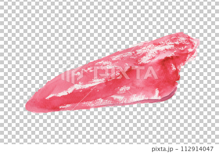 水彩で描いた牛肉　トウガラシのイラスト 112914047
