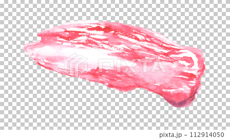 Watercolor illustration of beef outline Watercolor illustration of beef outline 112914050