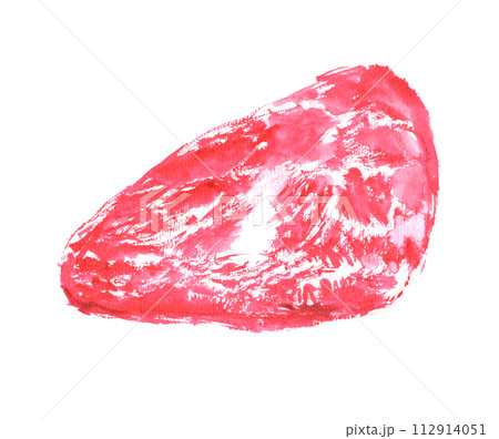 水彩で描いた牛肉 肩三角のイラスト 水彩で描いた牛肉 肩三角のイラスト 112914051