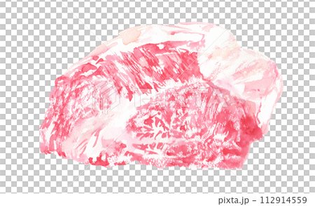 水彩で描いた牛肉 肩ロースブロックのイラスト 水彩で描いた牛肉 肩ロースブロックのイラスト 112914559