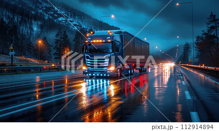 logistics industry road freight transportation logistics industry road freight transportation 112914894
