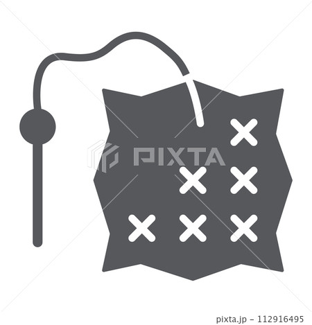Embroidery glyph icon, handmade and sewing, needle sign, vector graphics, a solid pattern on a white background. Embroidery glyph icon, handmade and sewing, needle sign, vector graphics, a solid pattern on a white background. 112916495