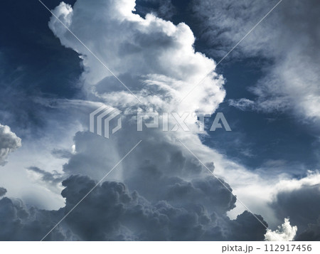 Dramatic dark storm thundercloud rain clouds on black sky background. Dark thunderstorm clouds rainny landscape. Meteorology danger windstorm disaster climate. Dark cloudscape storm disaster gray sky Dramatic dark storm thundercloud rain clouds on black sky background. Dark thunderstorm clouds rainny landscape. Meteorology danger windstorm disaster climate. Dark cloudscape storm disaster gray sky 112917456