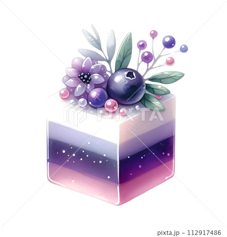 Blueberry gelatin 112917486
