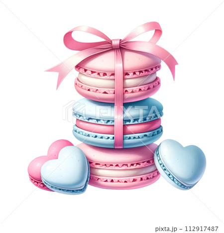 Heart shape macaron 112917487