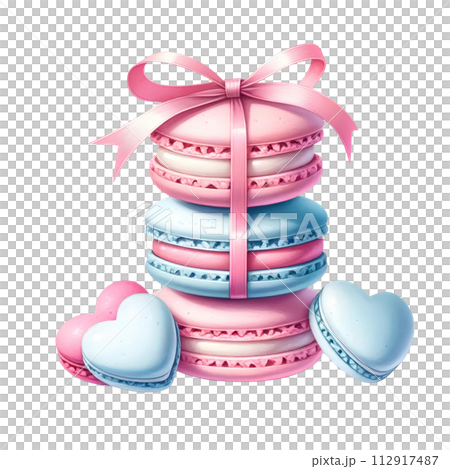 Heart shape macaron 112917487