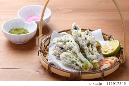 山菜の王様 タラの芽の天ぷら 112917846