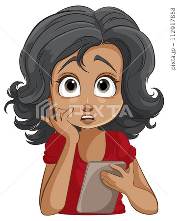 Curious Girl with Digital Tablet Curious Girl with Digital Tablet 112917888