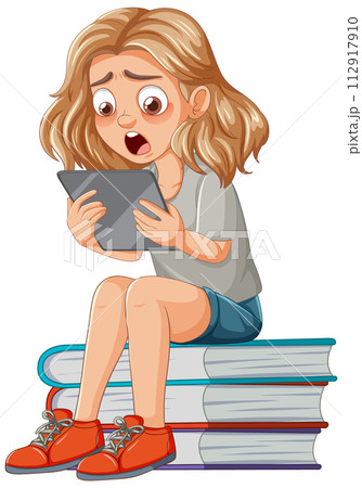 Shocked Young Reader on Books Shocked Young Reader on Books 112917910