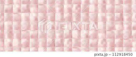 Silky pastel pink surface of quilted mattress seamless texture 112918450