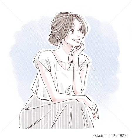 女性・女の子のイラスト素材 112919225