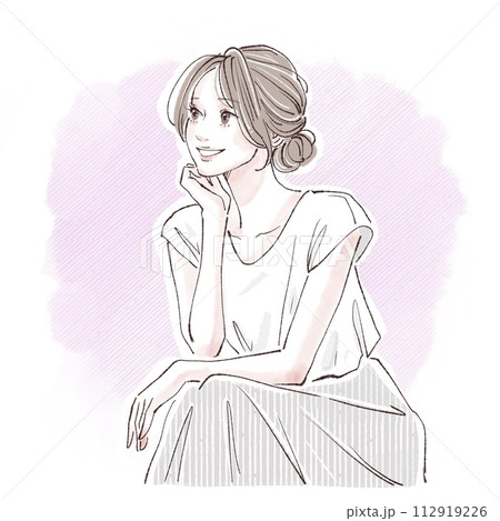 女性・女の子のイラスト素材 112919226