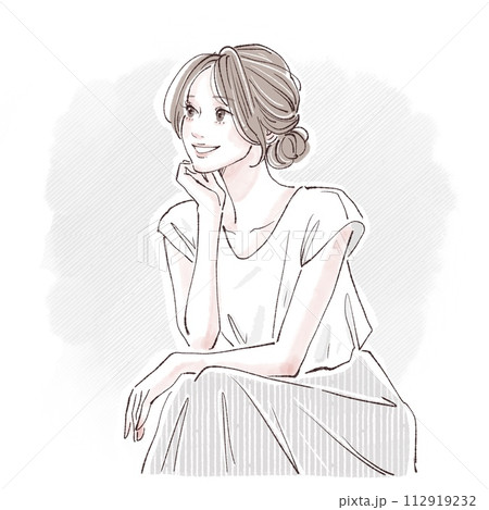 女性・女の子のイラスト素材 112919232