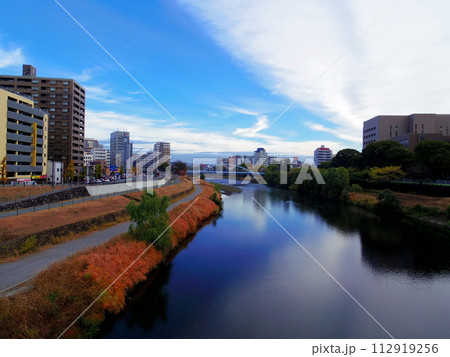 新代継橋より望む街並み(熊本県熊本市) 新代継橋より望む街並み(熊本県熊本市) 112919256