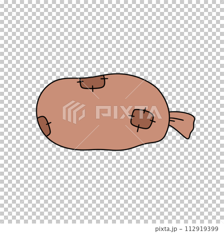 Image of an old brown storage bag. 112919399