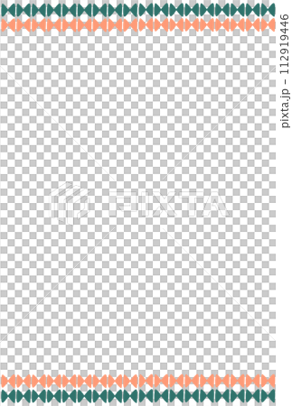 Frame material with green and orange ribbons lined up Frame material with green and orange ribbons lined up 112919446